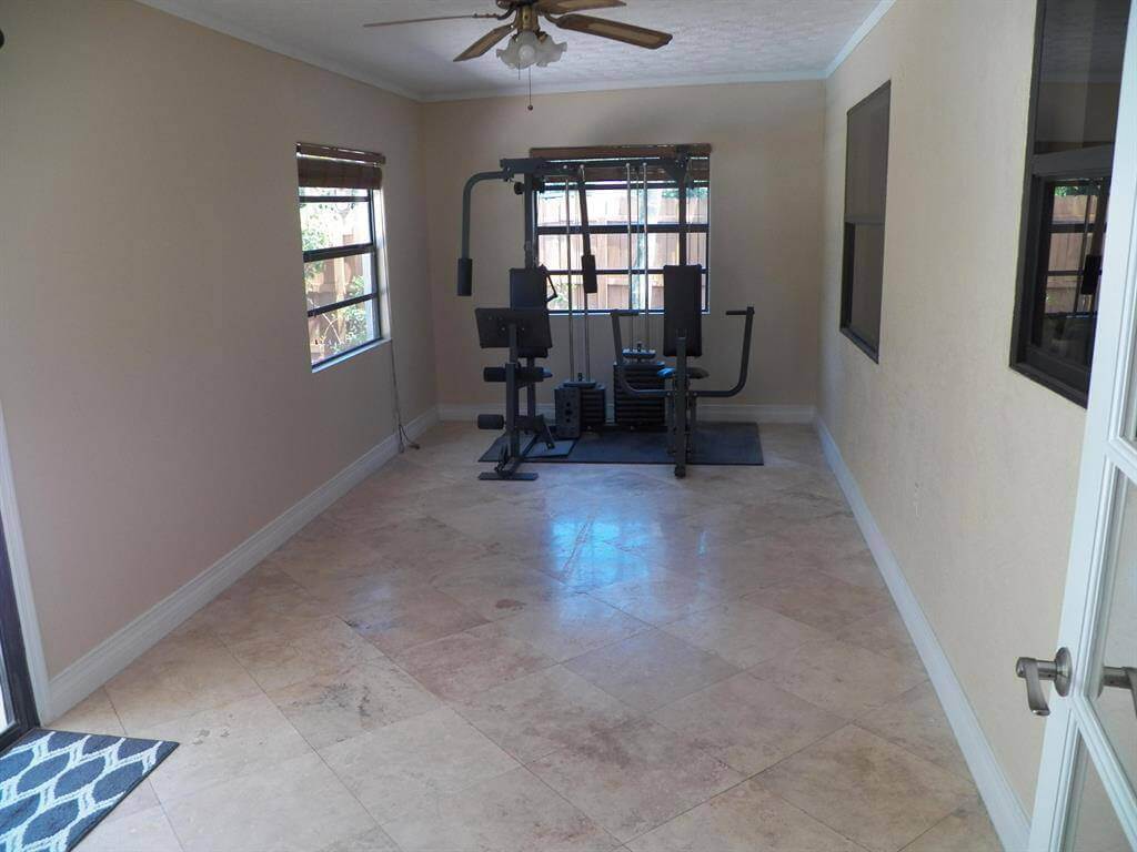 Workout Equipment at Cayuga Sober Living House